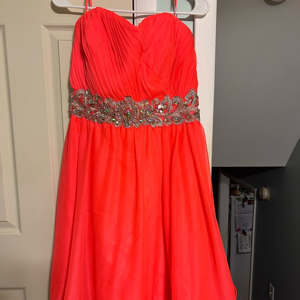 My Michelle Cocktail dress. Bright Orange.
